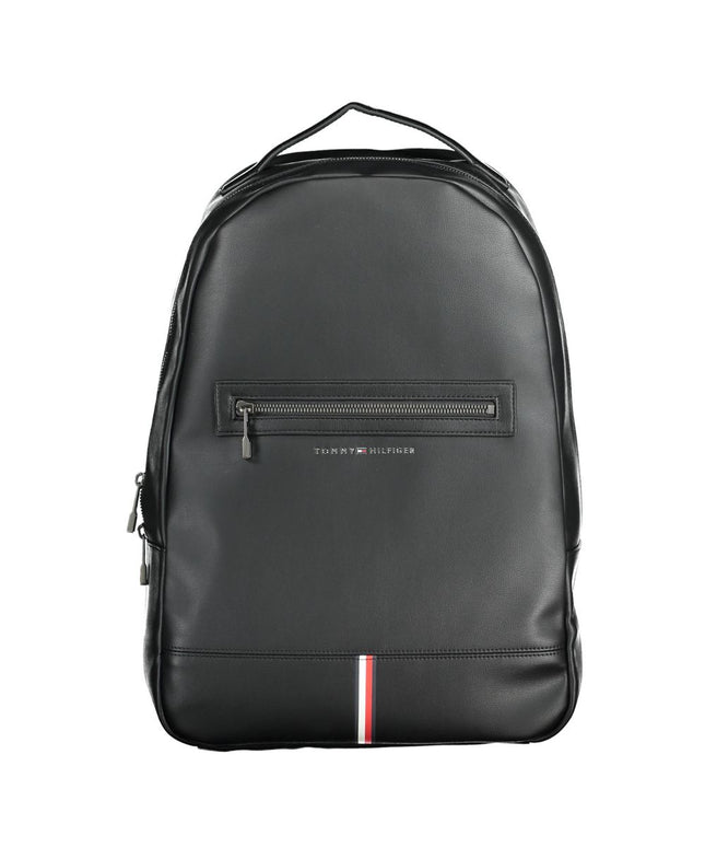 Tommy Hilfiger Black Polyethylene Men Backpack