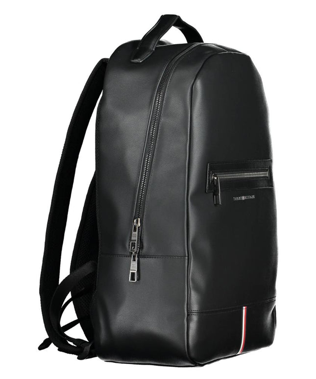 Tommy Hilfiger Black Polyethylene Men Backpack