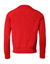 Dolce & Gabbana Red Eye Print Crew Neck Men Pullover Sweater