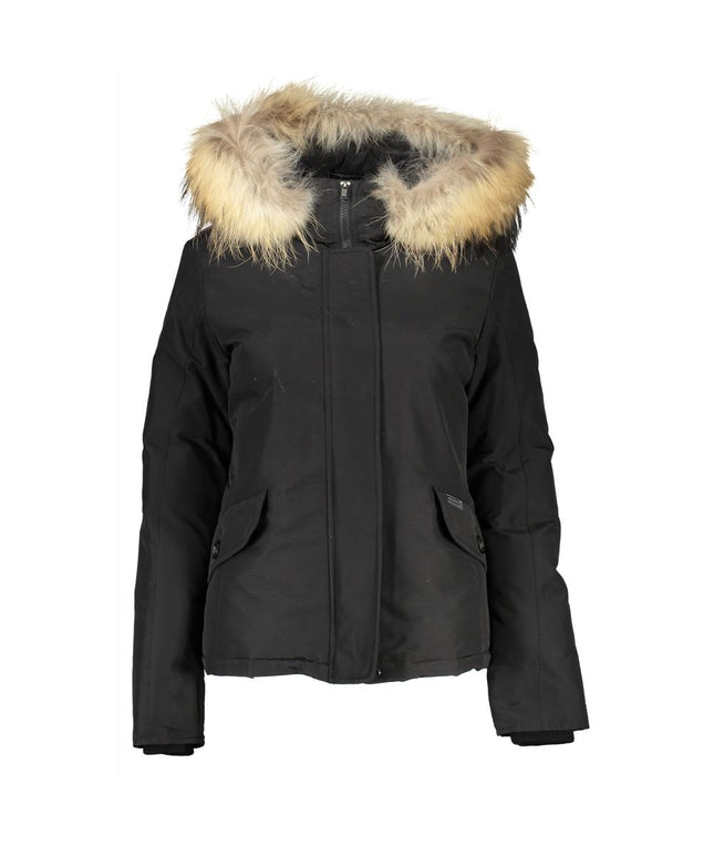 Woolrich Black Cotton Jackets & Coat