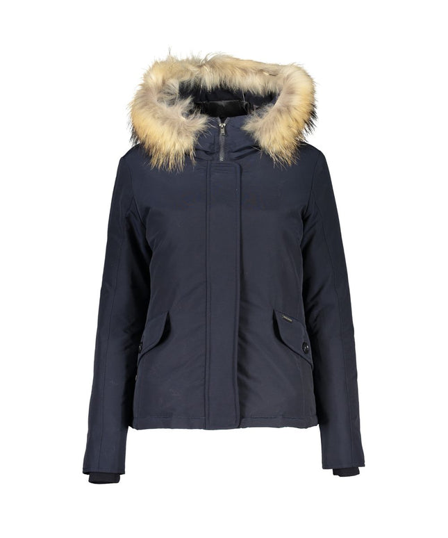 Woolrich Blue Cotton Jackets & Coat