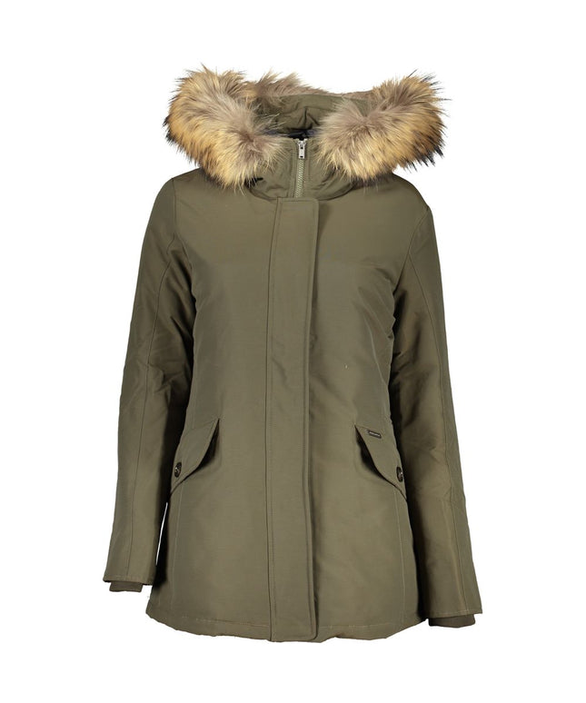 Woolrich Green Cotton Jackets & Coat