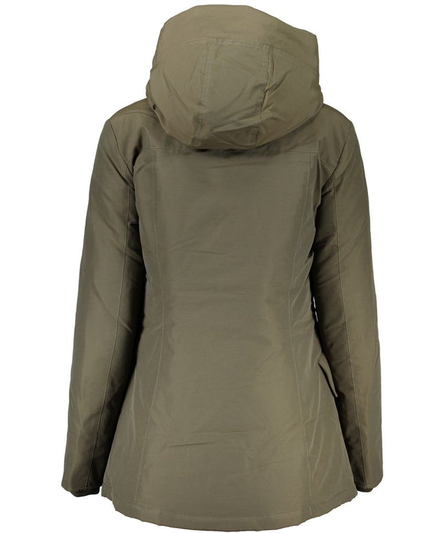 Woolrich Green Cotton Jackets & Coat