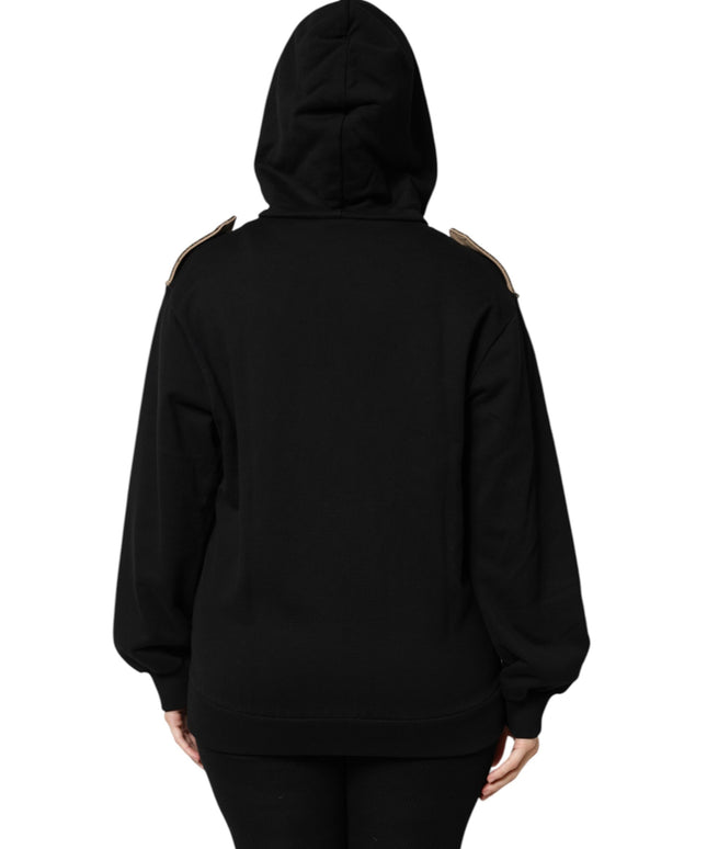 Dolce & Gabbana Black Logo Hooded Full Zip Sweatshirt Jacket
