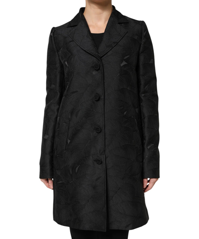Dolce & Gabbana Black Single Breasted Trench Coat Jacket