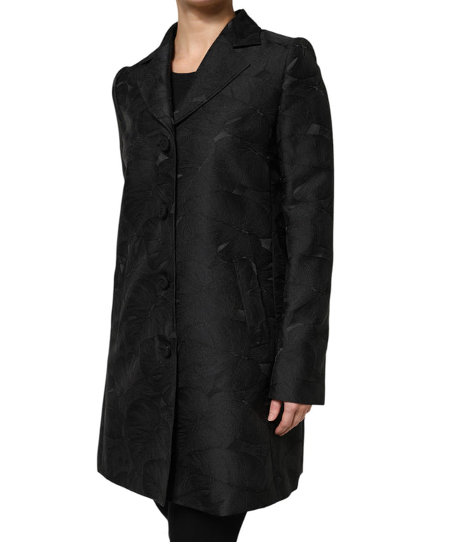 Dolce & Gabbana Black Single Breasted Trench Coat Jacket