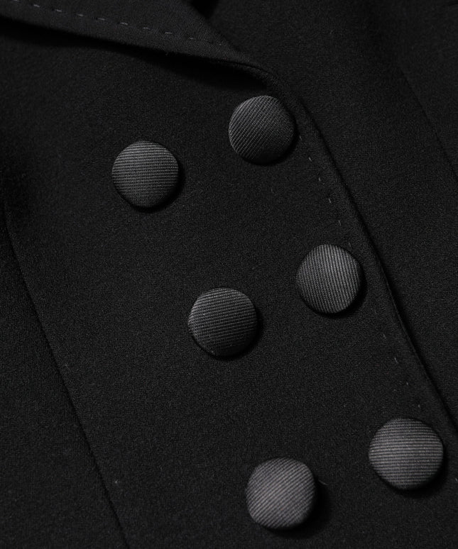 Dolce & Gabbana Black Wool Double Breasted Coat Jacket