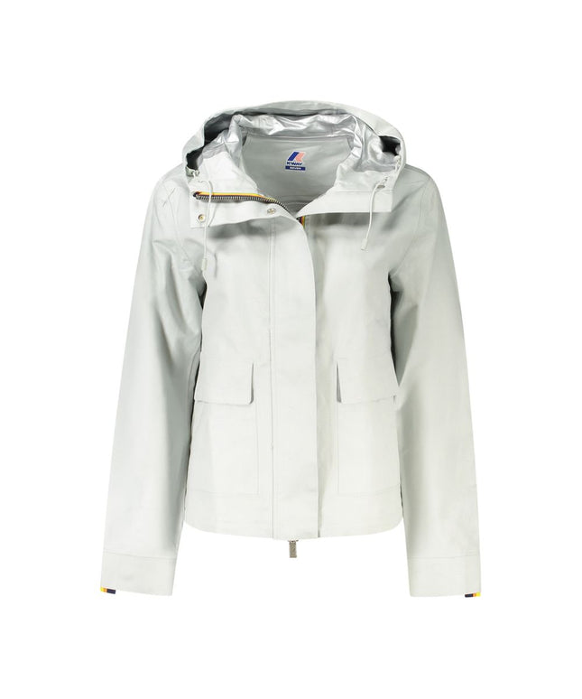 K-WAY Gray Linen Women Jacket