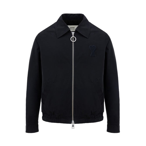 Ami Paris Black Polyester Jackets & Coat