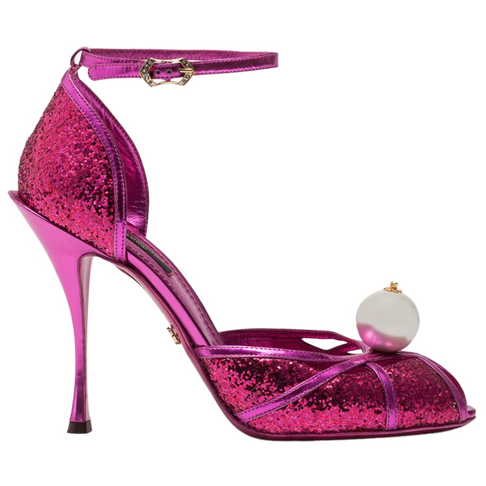 Dolce & Gabbana Fuchsia Calfskin Sandal