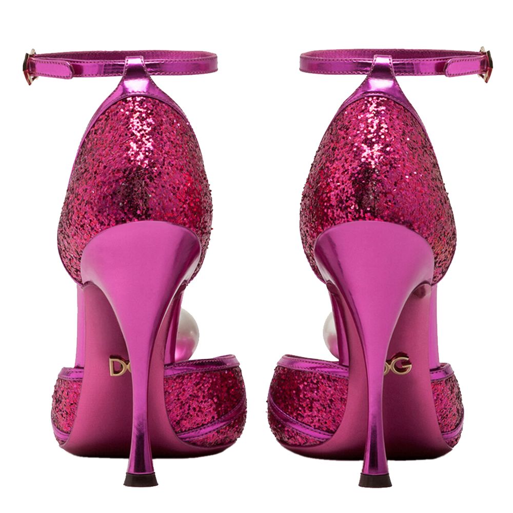 Dolce & Gabbana Fuchsia Calfskin Sandal