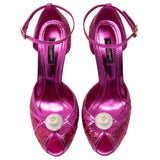 Dolce & Gabbana Fuchsia Calfskin Sandal