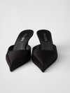 Prada Black Satin Sabot