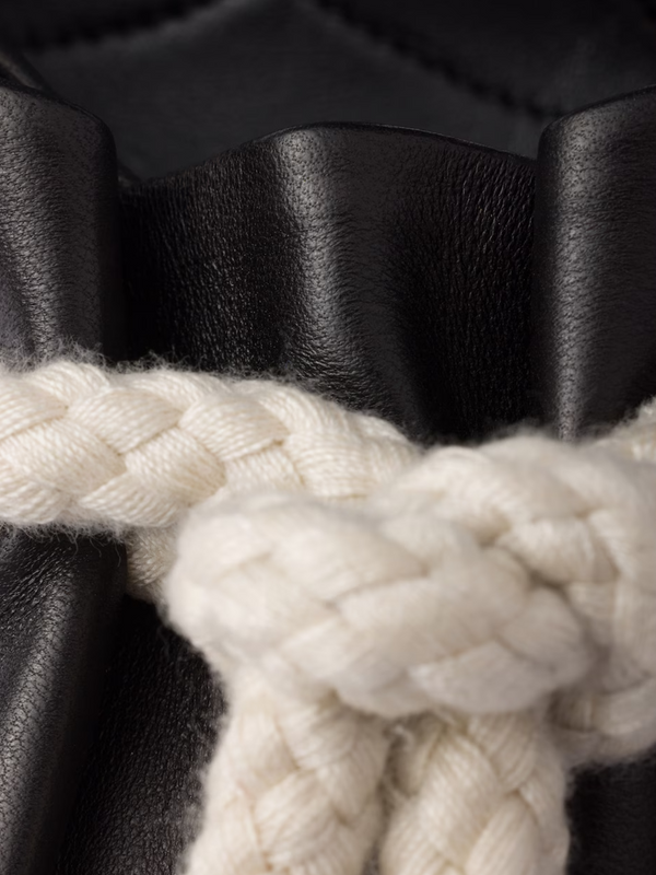 Prada Black Nappa Leather Rope DetailSandals