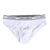 Dolce & Gabbana White Cotton Stretch Regular Brief Underwear