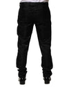 Dolce & Gabbana Black Cotton DG Crown Dress Pants