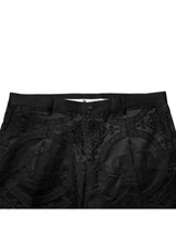 Dolce & Gabbana Black Cotton DG Crown Dress Pants