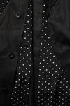 Dolce & Gabbana Black Polka Dot Collar Tie Neck Casual Shirt