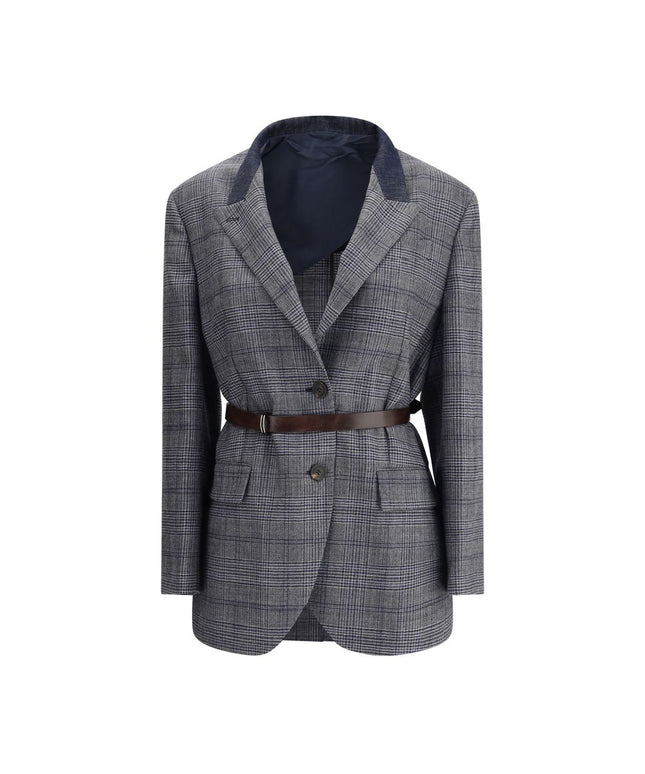 Brunello Cucinelli Prince of Wales pattern Blazer