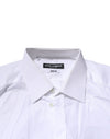 Dolce & Gabbana White MARTINI Long Sleeves Men Formal Shirt