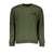 Cavalli Class Chic Green Embroidered Crew Neck Sweater
