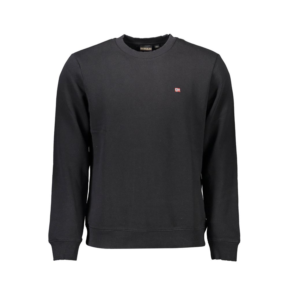 Napapijri Napapijri Black Cotton Men Sweater (Italian Size MEN: S, nan: nan, nan: nan)