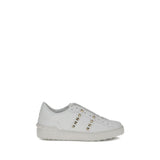 Valentino Garavani White Calf Leather Bos Taurus Low Top Sneakers