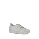 Valentino Garavani White Calf Leather Bos Taurus Low Top Sneakers