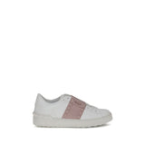 Valentino Garavani White Calf Leather Bos Taurus Low Top Sneakers