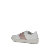 Valentino Garavani White Calf Leather Bos Taurus Low Top Sneakers