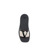 Valentino Garavani Multicolor Calf Leather Bos Taurus Flat Sandals