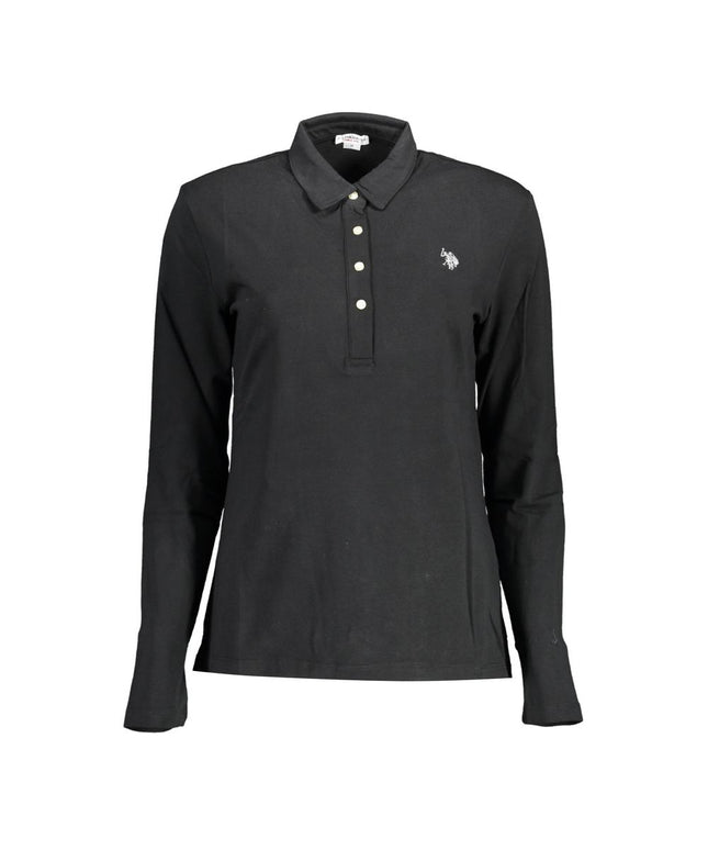 U.S. POLO ASSN. Black Cotton Women Polo Shirt