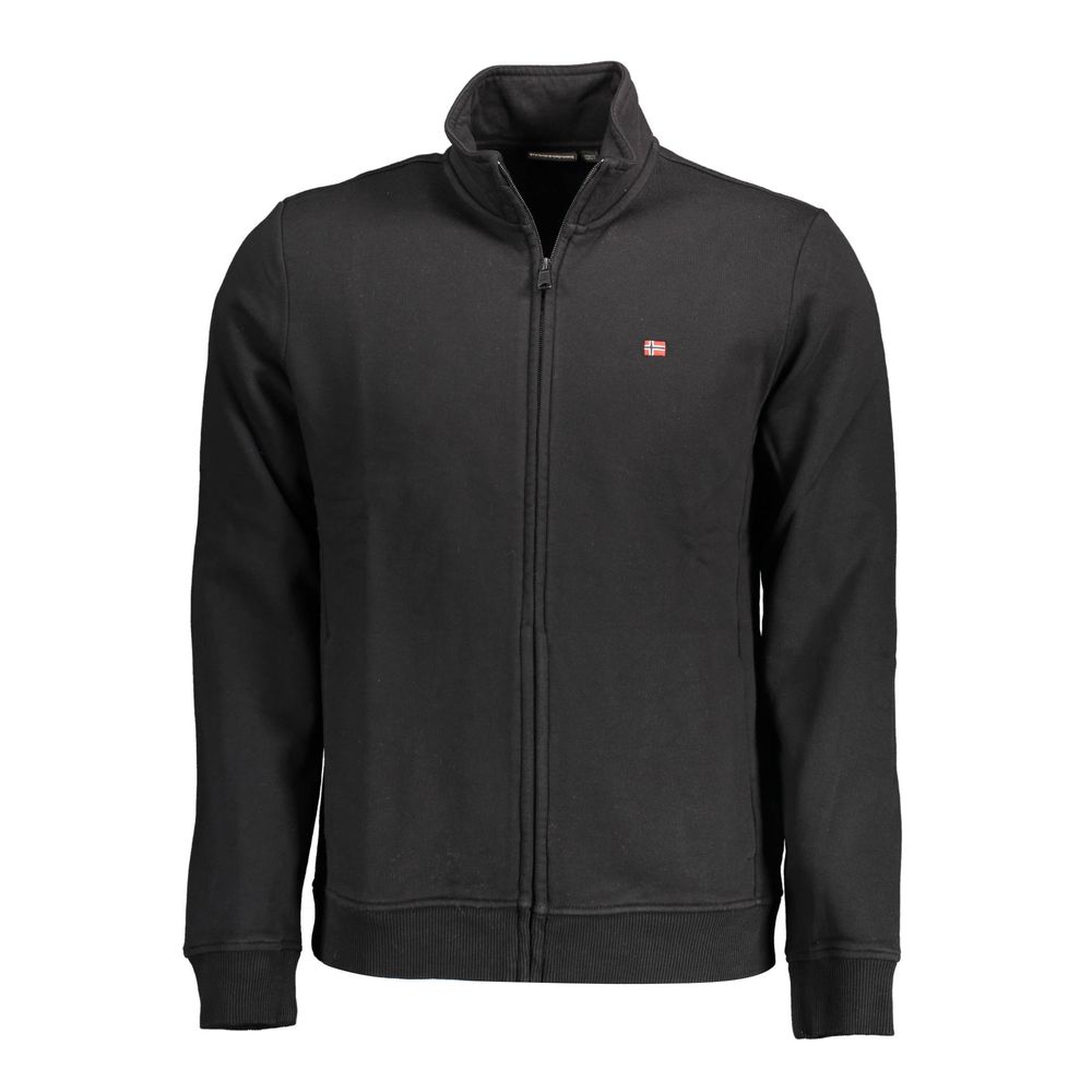 Napapijri Napapijri Black Cotton Men Sweater (Italian Size MEN: S, nan: nan, nan: nan)