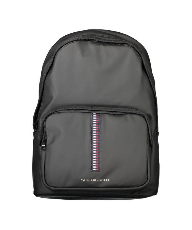 Tommy Hilfiger Black Polyethylene Men Backpack
