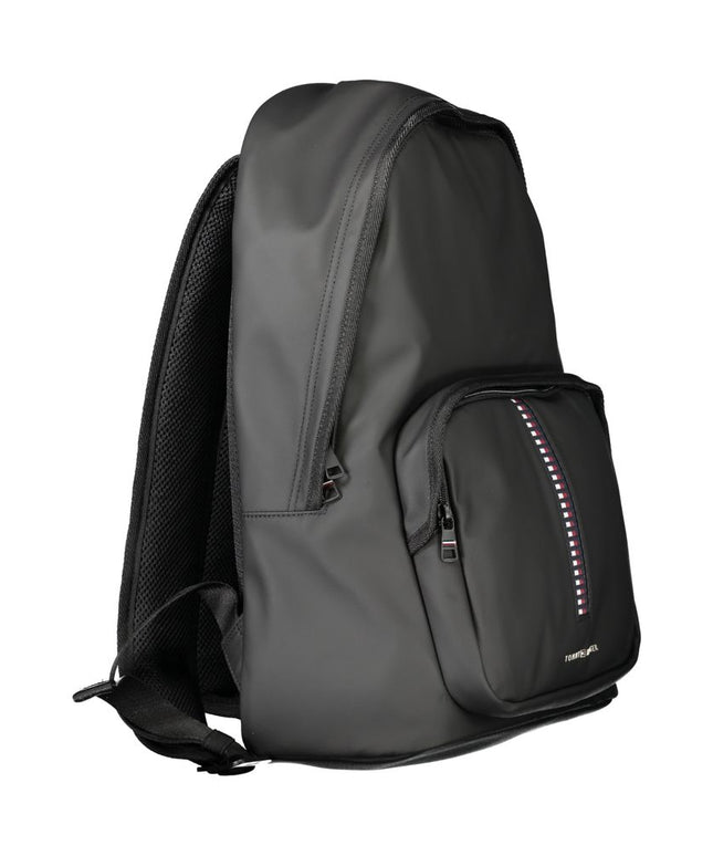 Tommy Hilfiger Black Polyethylene Men Backpack