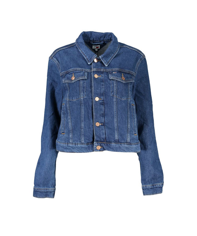 Tommy Hilfiger Blue Cotton Women Jacket