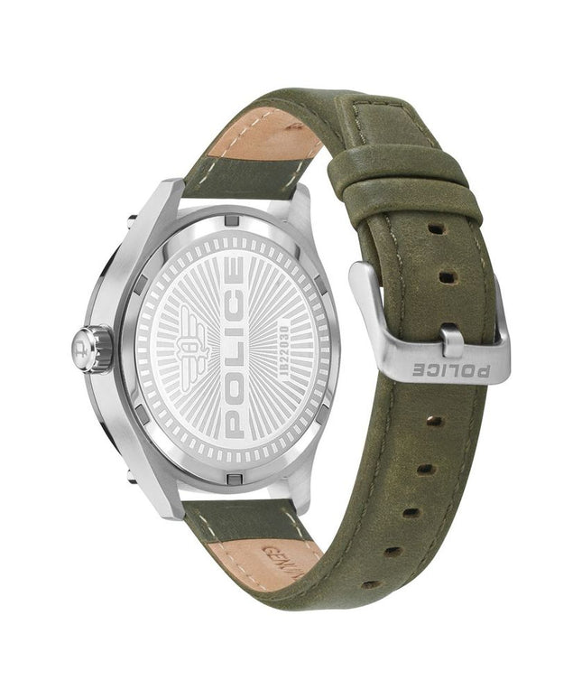 Police Green Leather Watch
