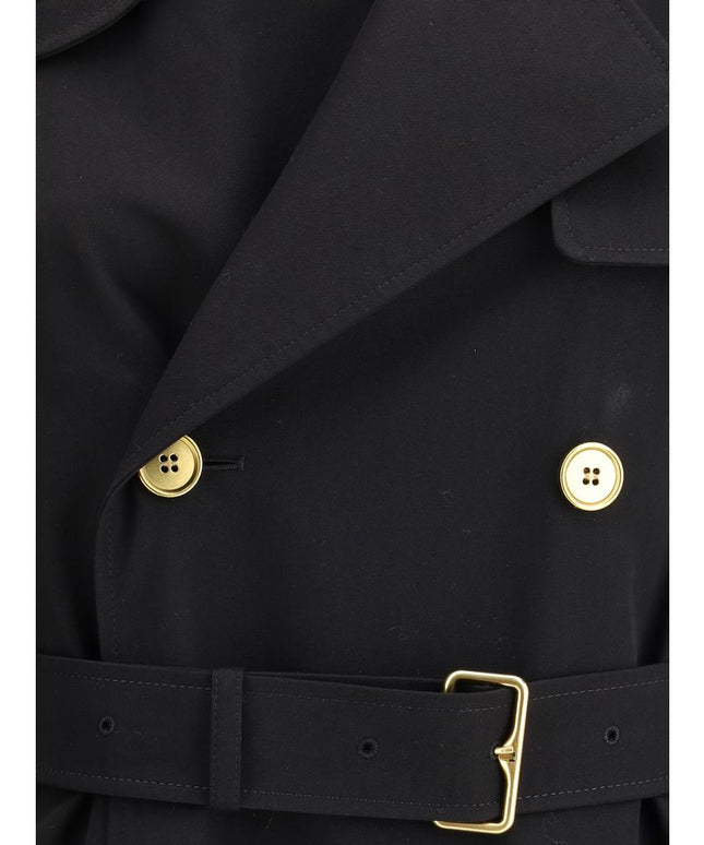Burberry Castleford long Trench Coat with Check collar