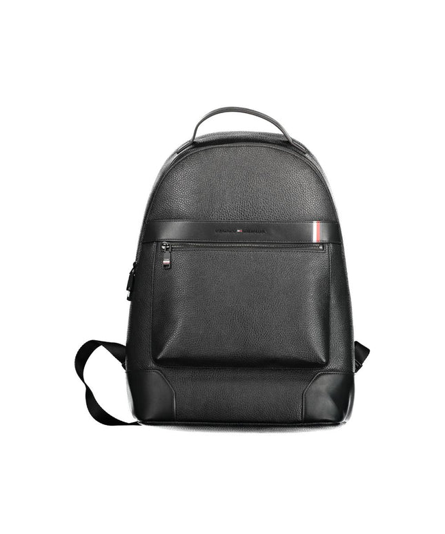 Tommy Hilfiger Black Polyethylene Men Backpack