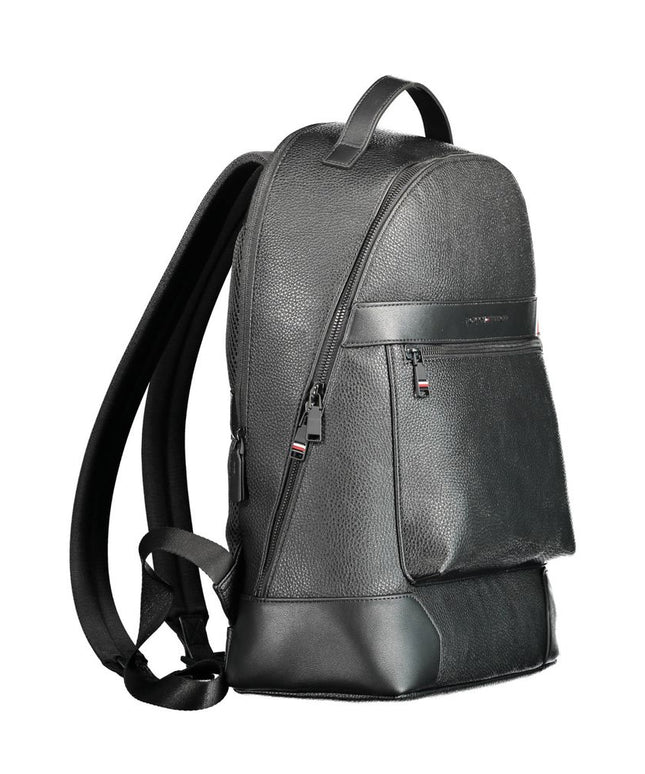 Tommy Hilfiger Black Polyethylene Men Backpack