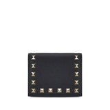 Valentino Garavani Black Calf Leather Bos Taurus Wallet
