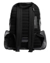 Dolce & Gabbana Gray Cotton Camouflage Logo Plaque Backpack Bag