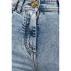 Balmain Blue Cotton Women's High-Waisted Jean