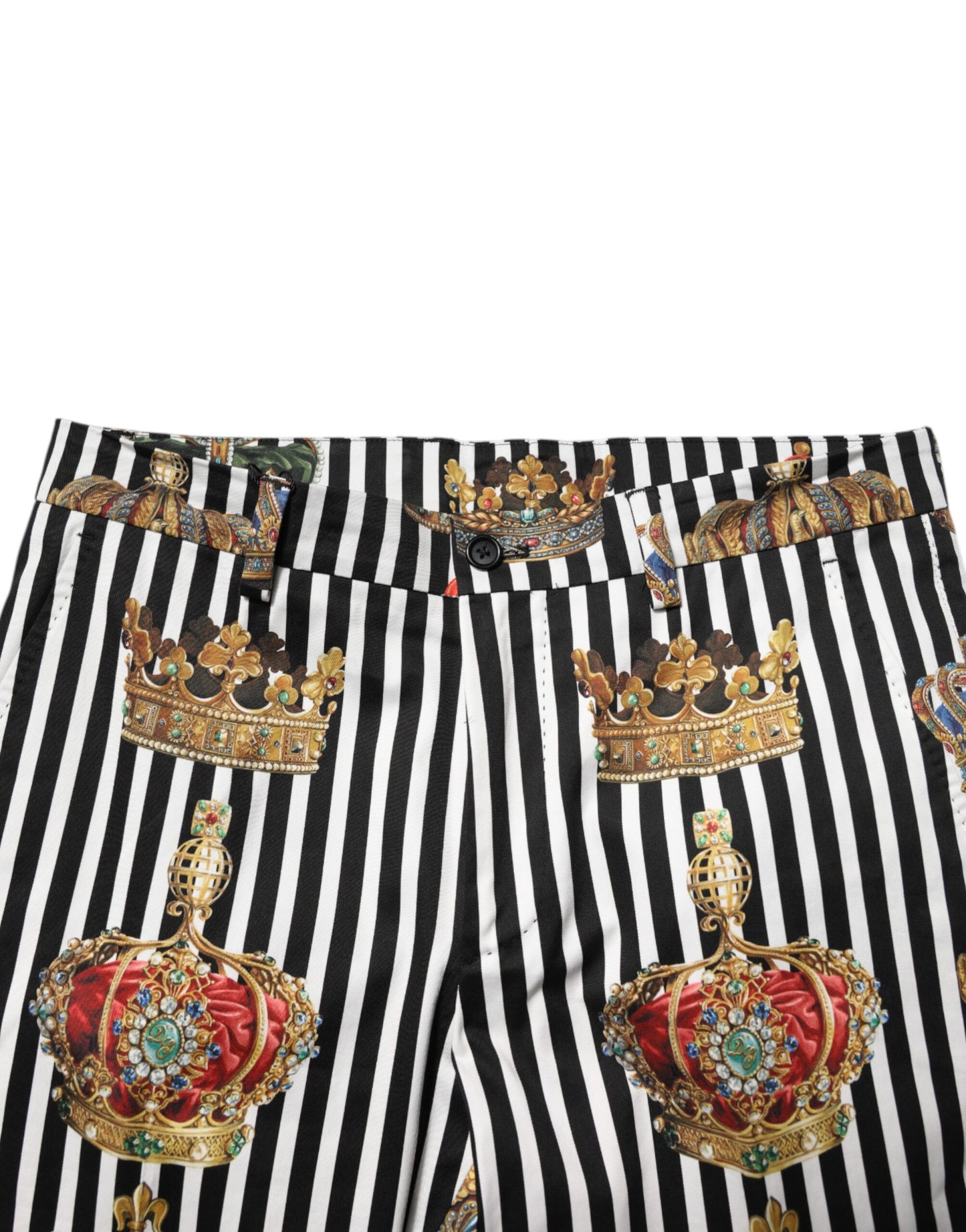 Dolce & Gabbana Multicolor Striped Crown Pants