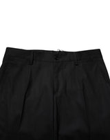 Dolce & Gabbana Black Wool Formal Dress Pants