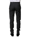 Dolce & Gabbana Gray Striped Cotton Formal Pants