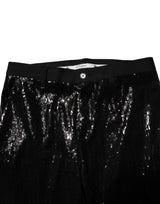 Dolce & Gabbana Black Sequined Embellishment Pants