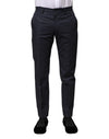 Dolce & Gabbana Dark Blue Cotton Formal Pants
