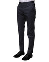 Dolce & Gabbana Dark Blue Cotton Formal Pants