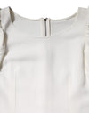 Dolce & Gabbana White Viscose Round Neck Short Sleeves Top